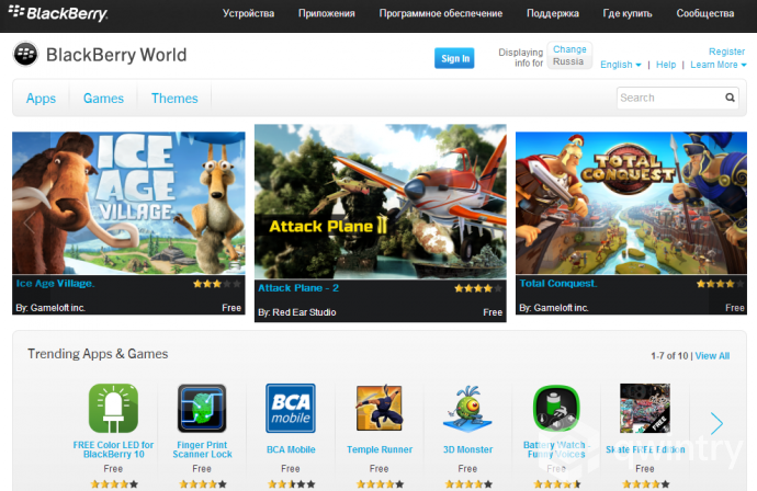 Магазин приложений, Android - Блог Бандерольки, рис. 1 Blackberry Q10 11